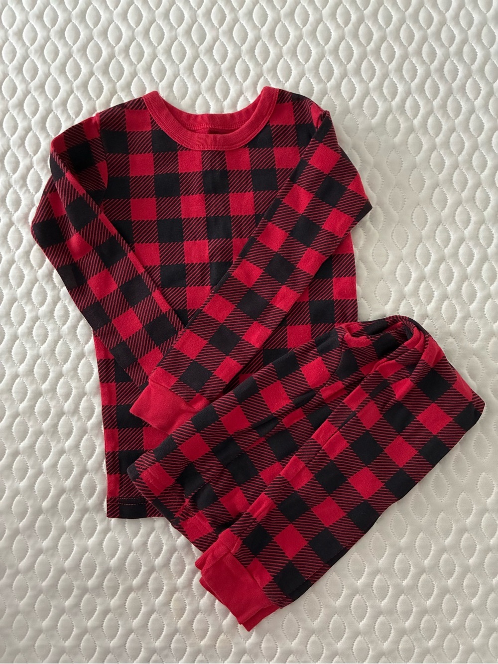 GAP Red and Black Buffalo Plaid Kids Pajama Set